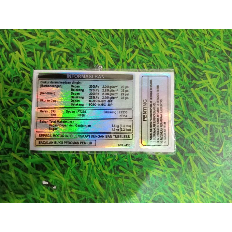 setikers informasi ban untuk montor Honda vario