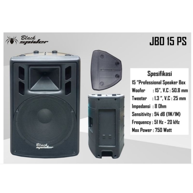 BOX SPEAKER BOK 15 INCH PASIF MODEL HUPER BLACKSPIDER