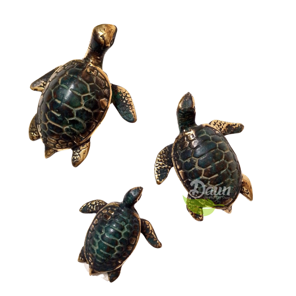 Patung Kura Kuningan  Sirip Antik | Brass Decoration | Pajangan Rumah