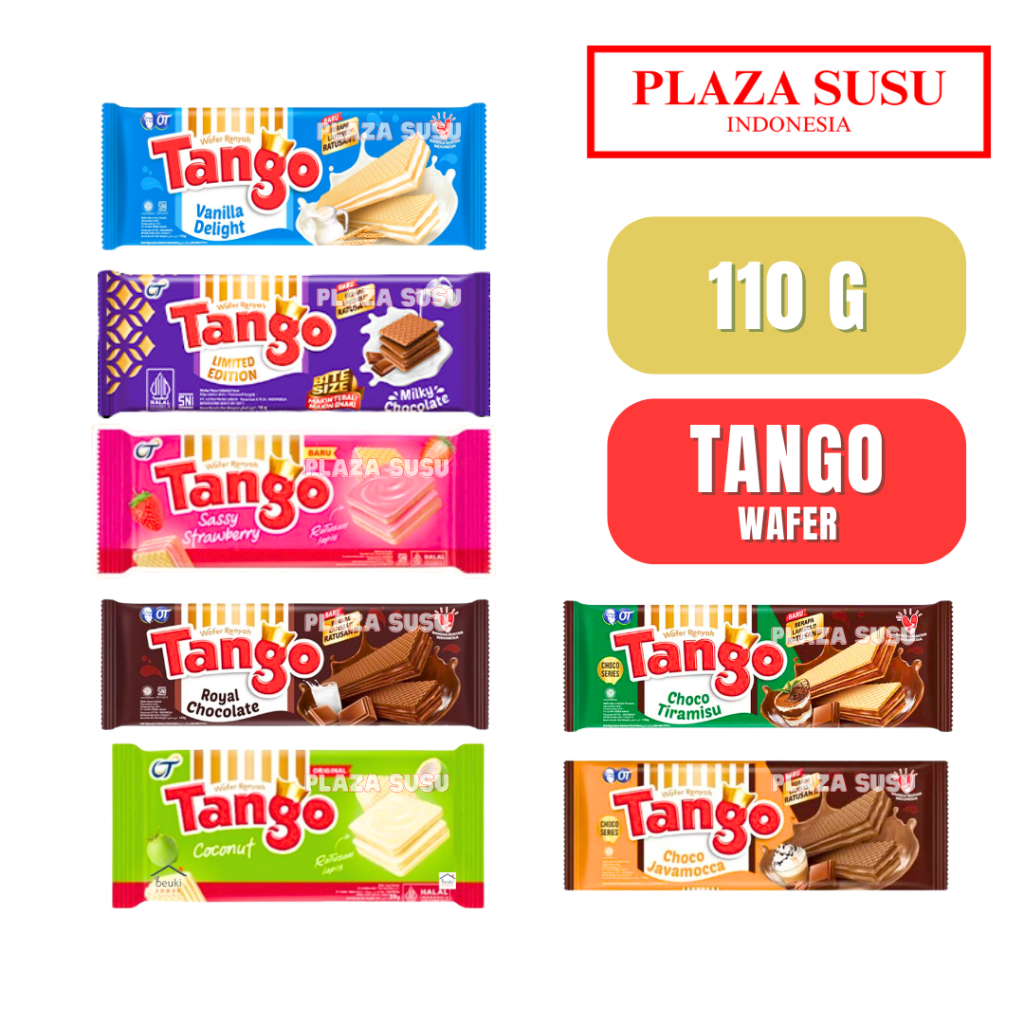 

WAFER TANGO BISCUIT CAMILAN WAFER STICK JAJAN COKLAT RASA STROBERI TIRAMISU MOCCA 110G