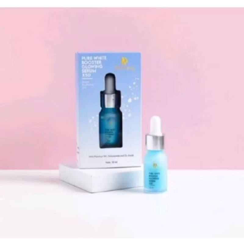 SERUM HOUSE OF BEAUTY PURE WHITE SERUM x50.BIRU HOB SERUM WAJAH