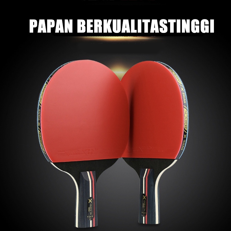 HUISHENG Pingpong Tenis Meja Pingpong Bat Paket Bet Original Premium Terbaik Berkualitas Awet