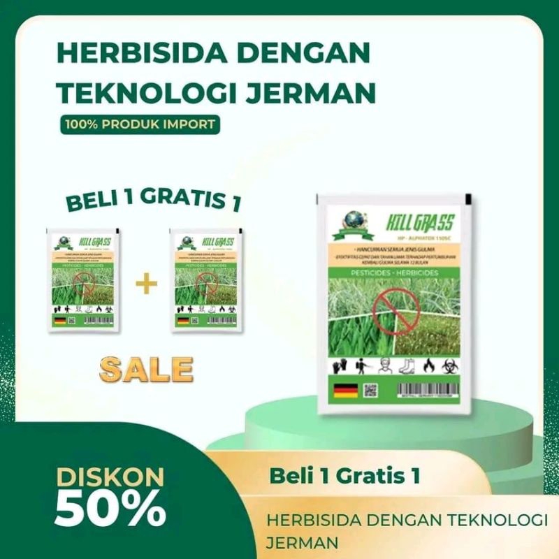 bubuk herbisida kill grass biologis