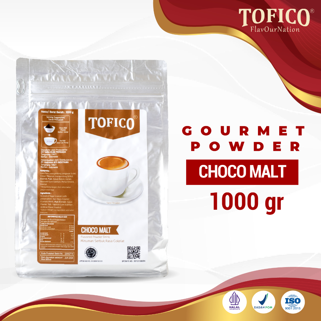 

Powder Choco Malt Tofico / Bubuk Rasa Coklat Malt Premium 1KG / Tofico Syrup Official