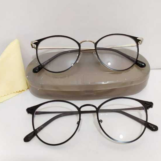 Frame kacamata bingkai kacamata full frame metal model korea pria wanita
