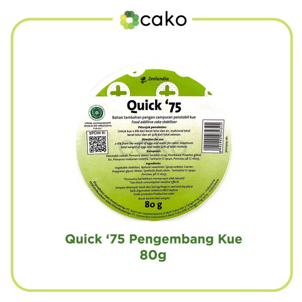 

Zeelandia Quick 75 80g / Pengembang kue