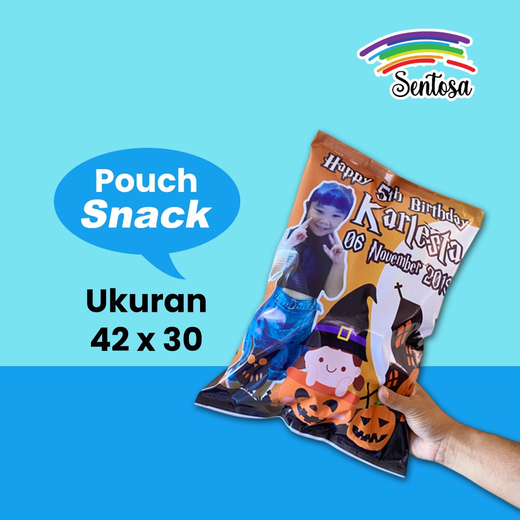 

POUCH SNACK UK 42X30 SOUVENIR ULTAH, AQIQAH DLL CUSTOM NAMA FREE DESIGN