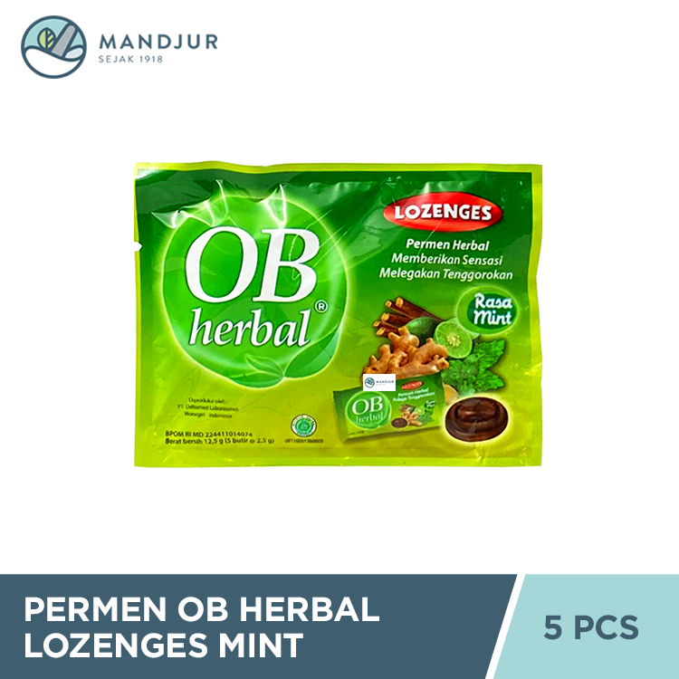 

Permen OB Herbal Lozenges Mint - Permen Pelega Tenggorokan