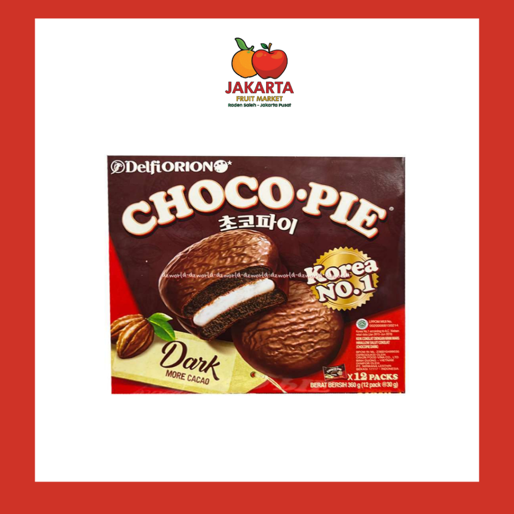 

DELFIORIONT CHOCO PIE CACAO CHOCO PIE DARK 380 GR / KUE PIE RASA DARK COKELAT