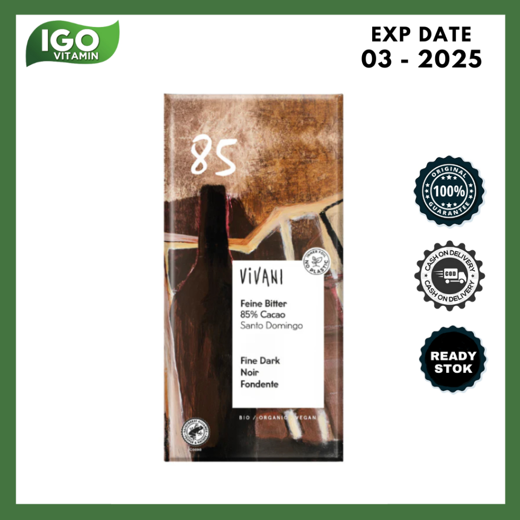 

Coklat Vivani Fine Dark Cocoa 85% 80 gr