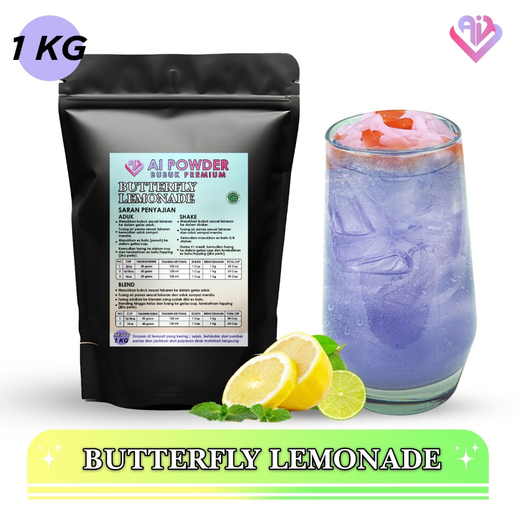 

Butterfly Lemonade Bubuk Minuman Premium Instan 1Kg