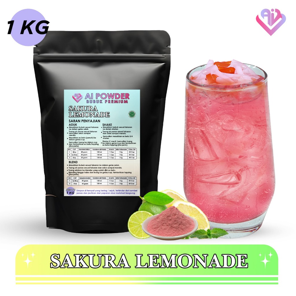 

Sakura Lemonade Bubuk Minuman Premium Instan 1Kg