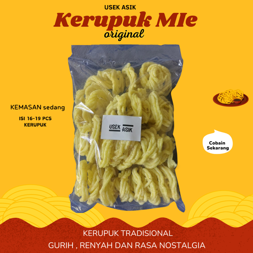 

kerupuk mie kuning renyah dan gurih