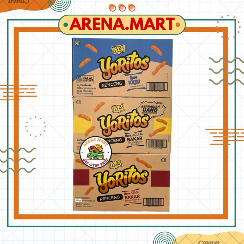 IYES YORITOS Makanan ringan ekstrudat Crackers BERHADIAH UANG JIKA BERUNTUNG 18gr