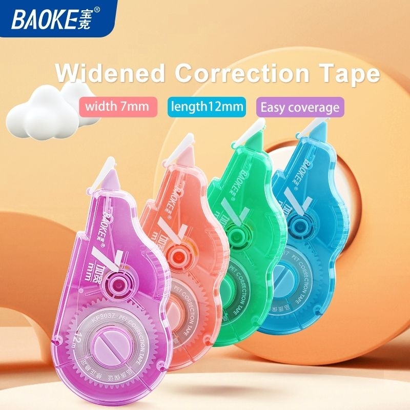 

BAOKE Correction Tape / Tip X Kertas 7mm*12m Isi 1pcs Desain Ergonomis Praktis KF3037