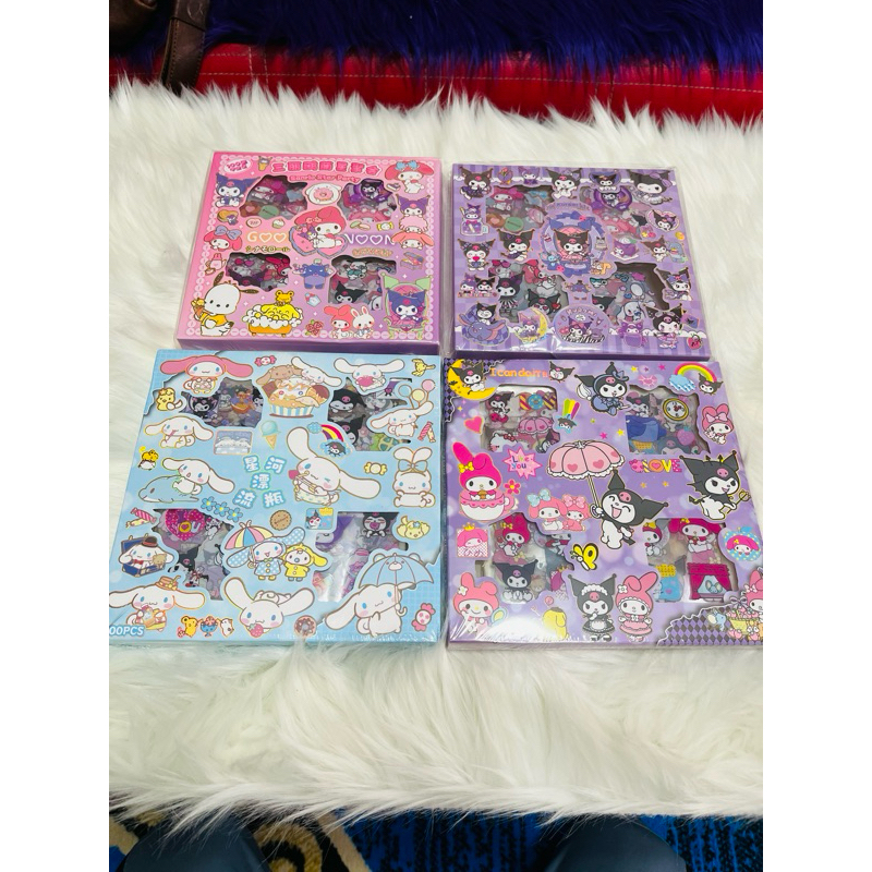 STIKER SANRIO KUROMI CINNAMOROLL MY MELODY ISI 100 LEMBAR STICKER SANRIO