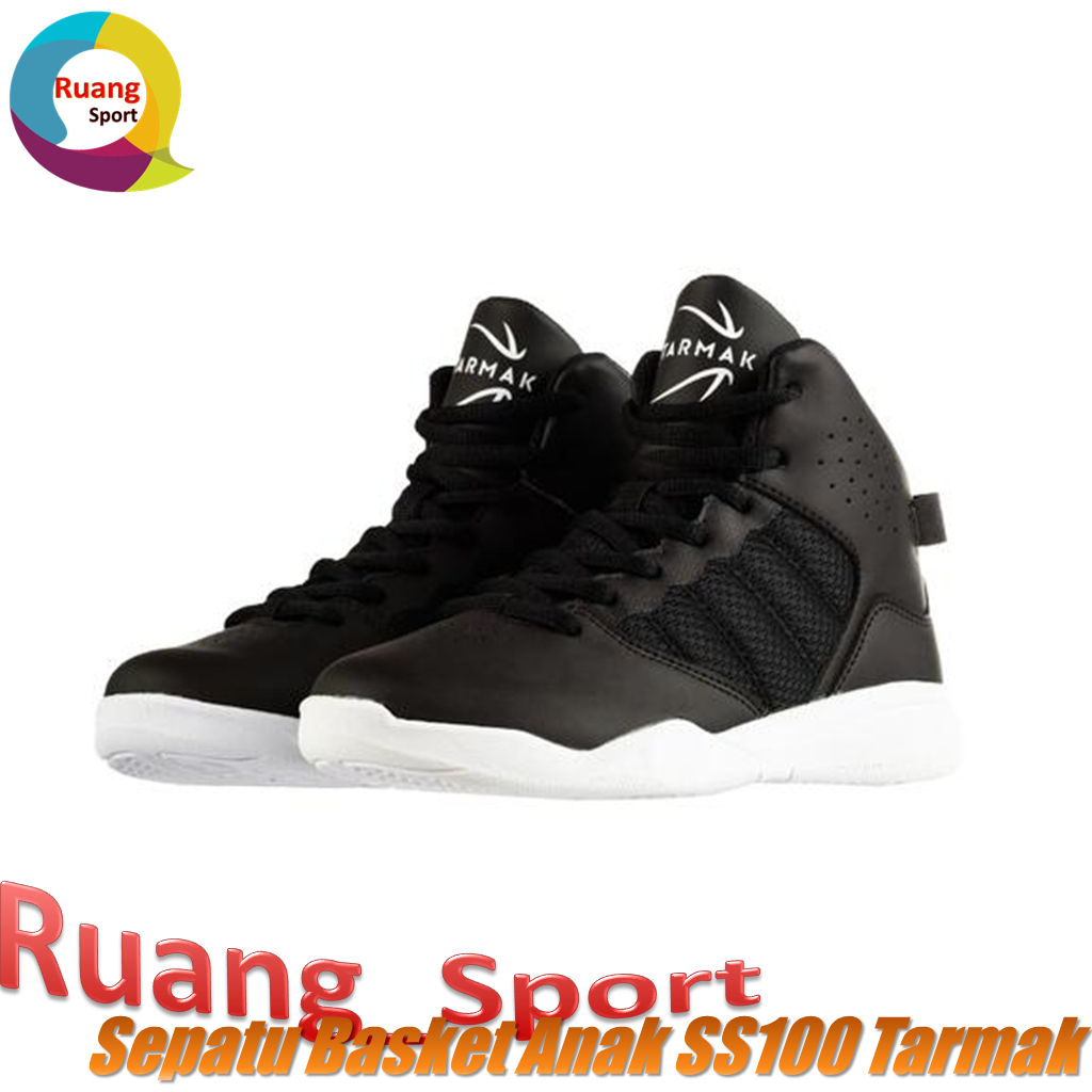 Tarmak Sepatu Basket Anak SS100 Olahraga Shoes Sepatu Basketball Jr - Hitam