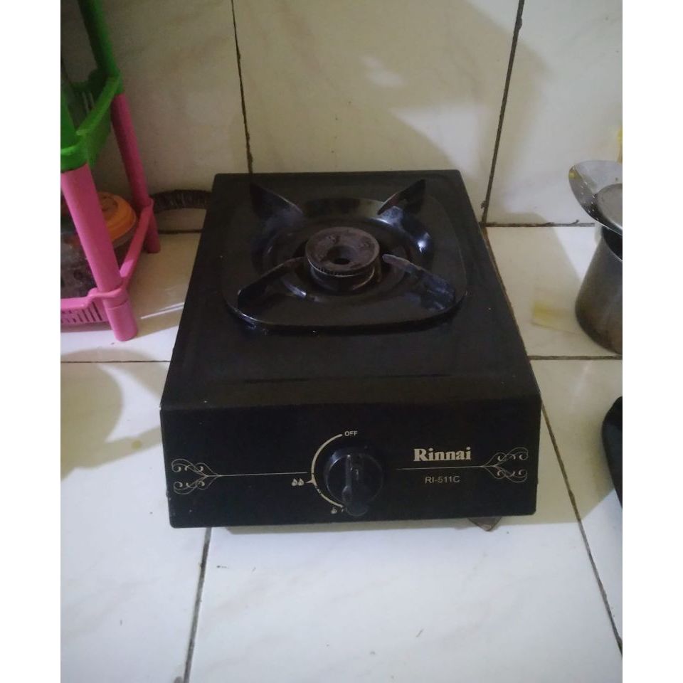 Kompor Gas Rinnai 1 Tungku Mulus Free Regulator Selang