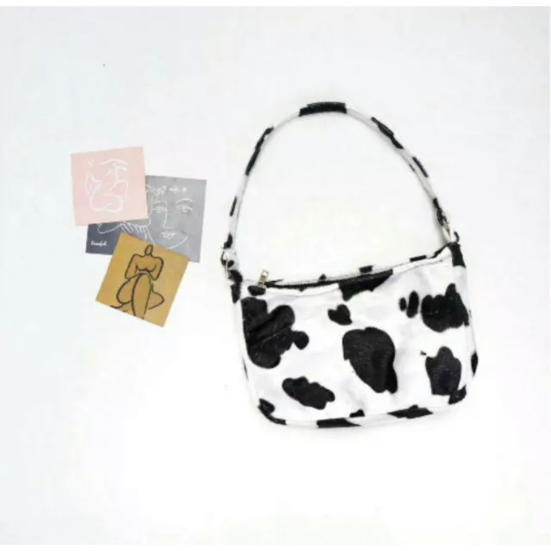 New Tas Bahu Motif Animal Sapi