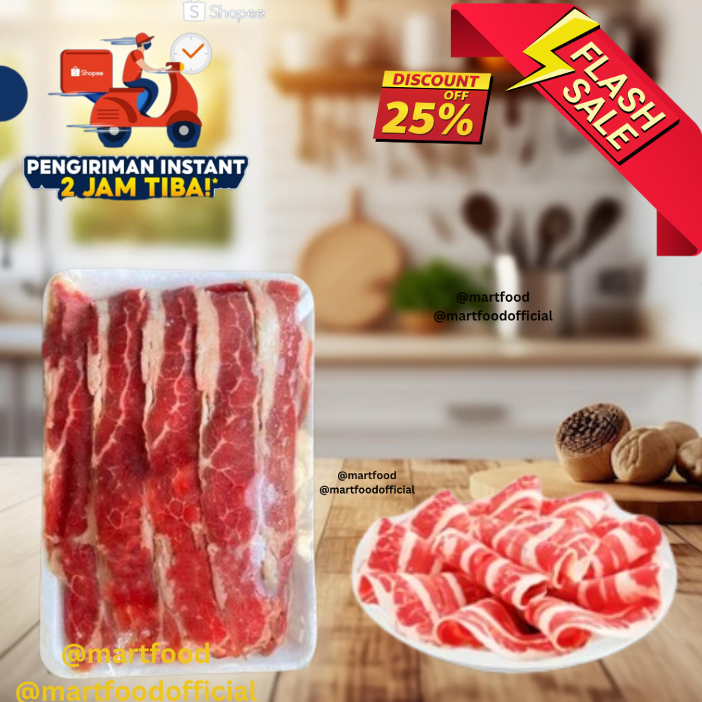 

Beef Slice Shabu Shabu ( fat) 500 gr halal