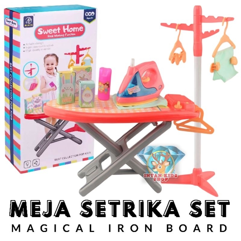 MAINAN ANAK MEJA SETRIKA SET SWEET HOME PLAYSET IRON BOARD 7928