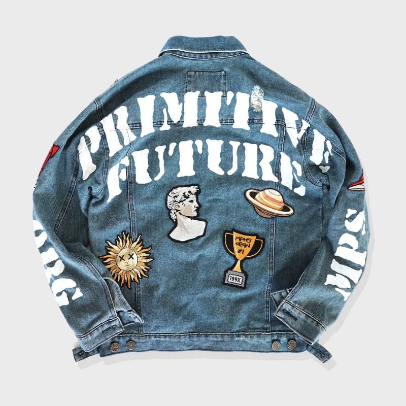 DENIM JACKET MEMPHISORIGINS “DEAD"WILDTIGRIS”FRIMITIVE"SKINEEDBEAR''UNLIMITED