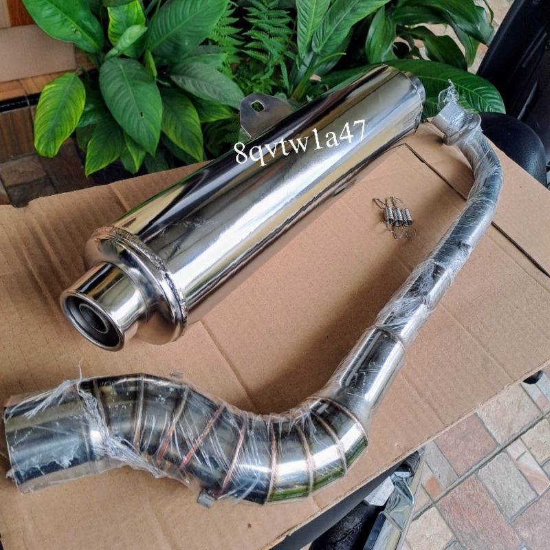 standar canister power pipe Exhaust Raider 150fi,carb Rusi_tc125 150 175 skygo bajaj Tmx 125 155 Pin
