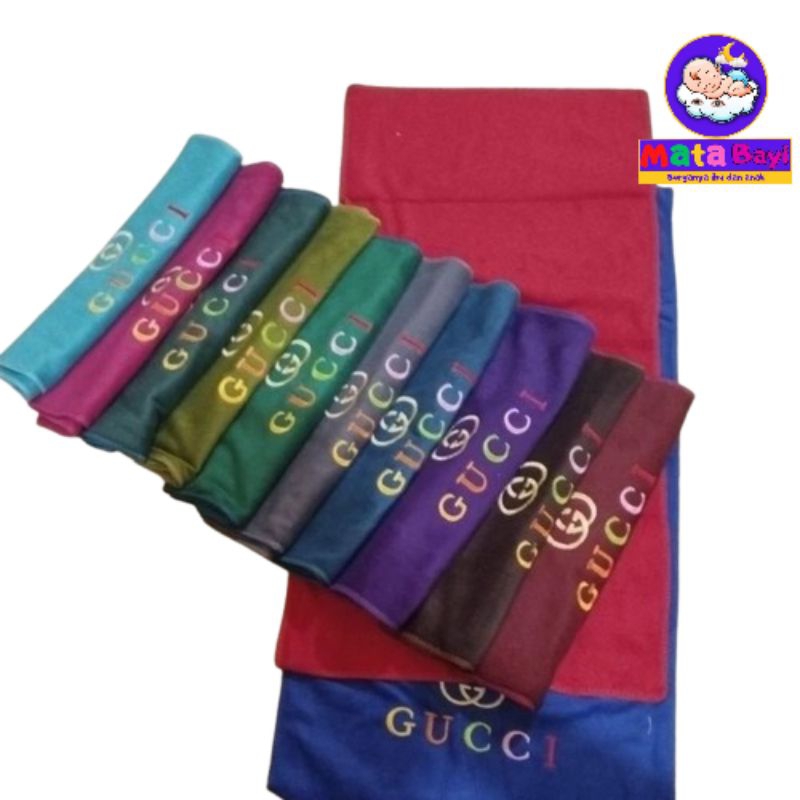 ((MATA BAYI)) HANDUK LEHER GUCCI KECIL UNTUK OLAHRAGA UK 35X75 cm