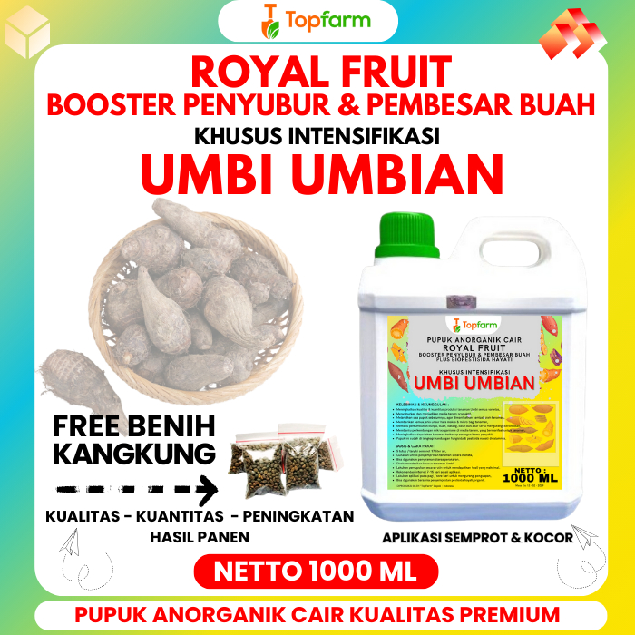 Pupuk Topfarm / Pupuk Umbi Umbian / Pupuk Pembesar Umbi Umbian / Pupuk Memperbesar Umbi / Pupuk Khus