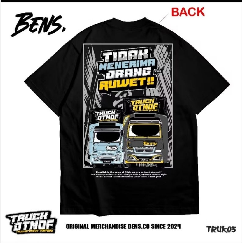 Kaos T-Shirt TRUCK OTOMODIF MADE IN INDONESIA/ Kaos Pencinta TRUCK Baju Viral ~ FREE STIKER