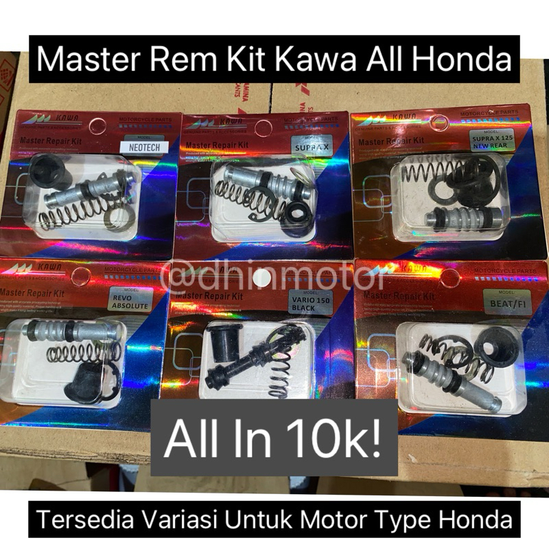 Master Rem Kit Kawa Untuk Motor Honda - Tersedia Variasi - Neotech Gl Tiger Mega Pro - Supra X Grand