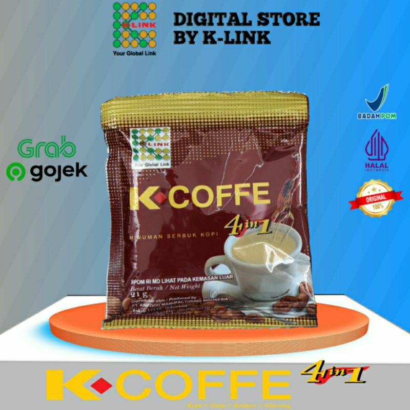 

k coffe 4in1 | kopi gingseng k link | kopi kesehatan menambah stamina | kopi original klink