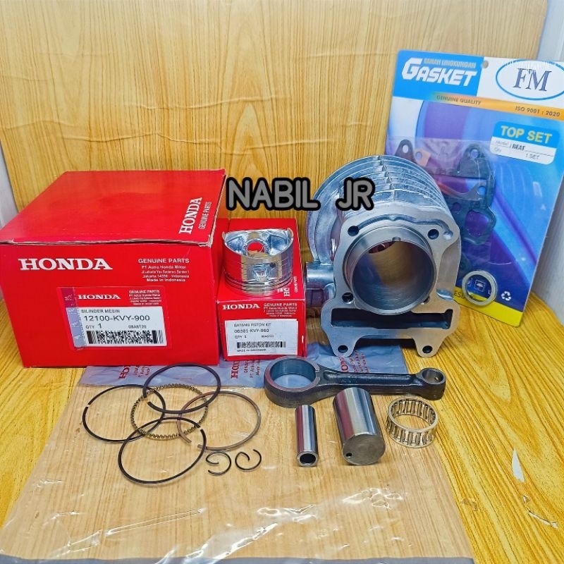 BLOK SEHER KOMPLIT KVY + STANG SEHER + TOPSET HONDA BEAT KARBU SPACY KARBU SCOOPY KARBU ORI