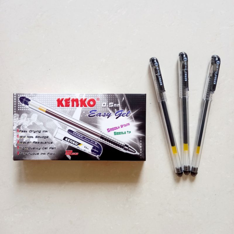 

[ LUSIN MURAH ] Pen Gel Pulpen Pena Jel Ballpen Ballpoint Gel 0.5 mm - Kenko Easy Gel