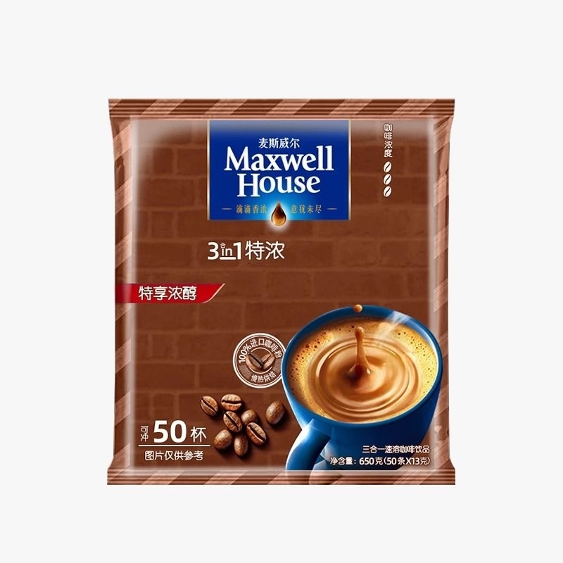 maxwell house coffee kopi 3 in 1 isi 50 sachet - espresso