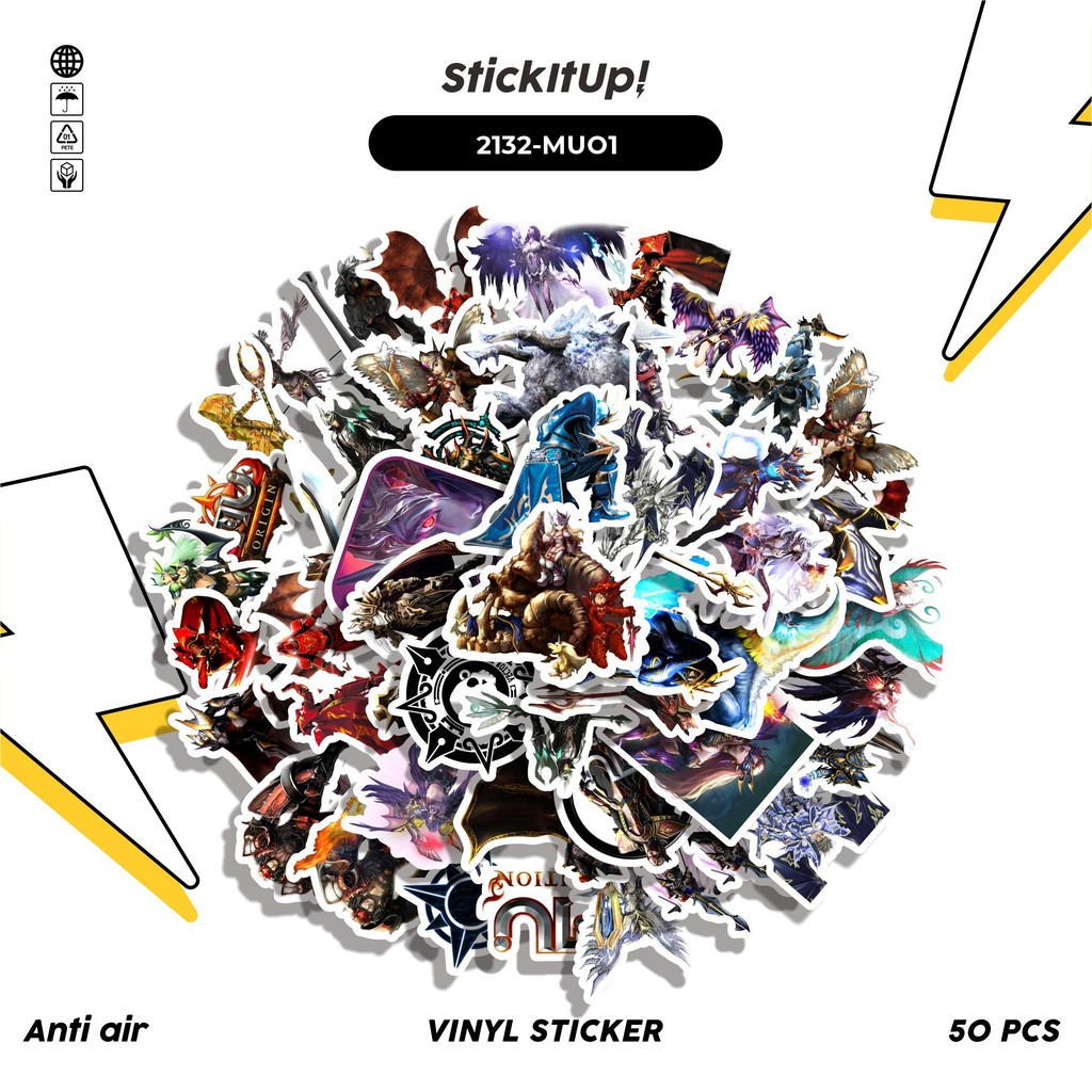 

COD✨ 50 Pcs Stiker Pack GAME SERIES MU ONLINE CHAR MIX 01 Lucu Aesthetic Vynil Waterproof untuk Freebies Sticker Buku Journal Casing HP Laptop