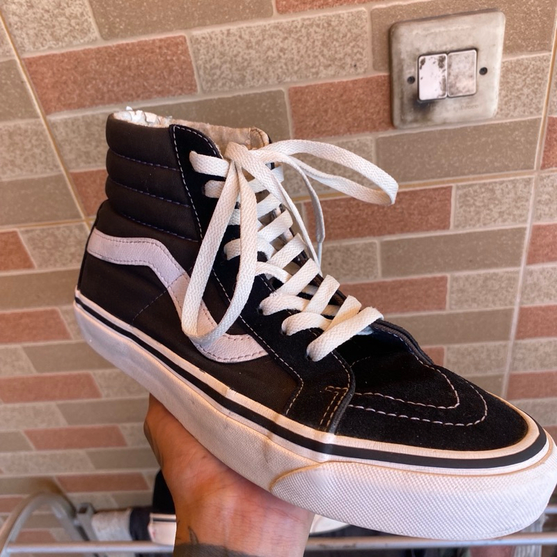 sepatu vans sk8hi anaheim black white