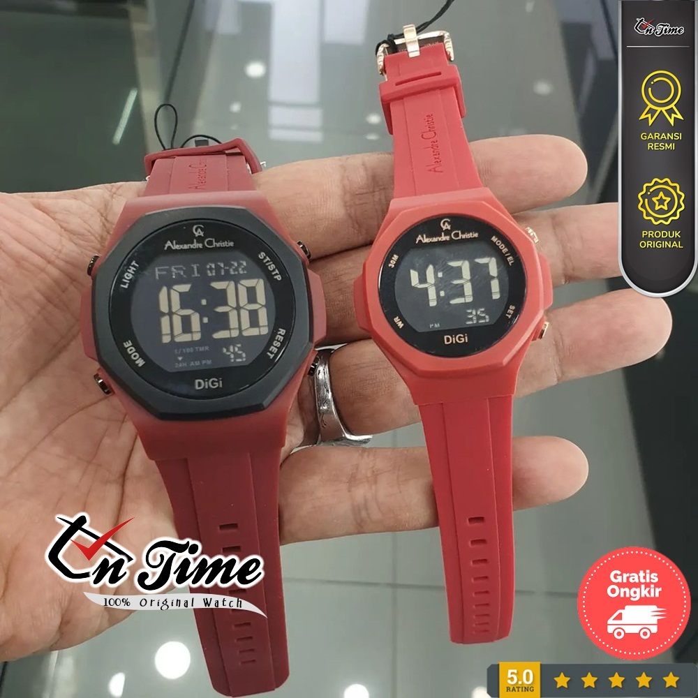 Jam Tangan Couple Alexandre Christie AC Digital 9359 Original