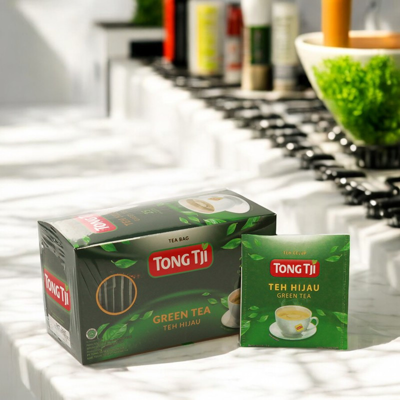

Tong Tji Green Tea dgn Amplop 25s, Teh Celup per Karton isi 50 pack
