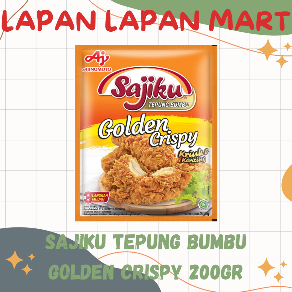 

Sajiku Tepung Bumbu Golden Crispy 200gr