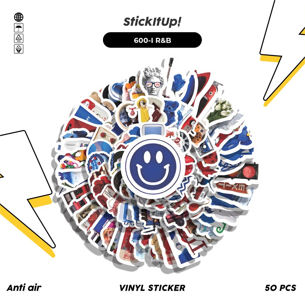 

COD 100 Pcs Stiker Pack IKEA Red&Blue Lucu Aesthetic Vynil Waterproof untuk Freebies Sticker Buku Journal Casing HP Laptop