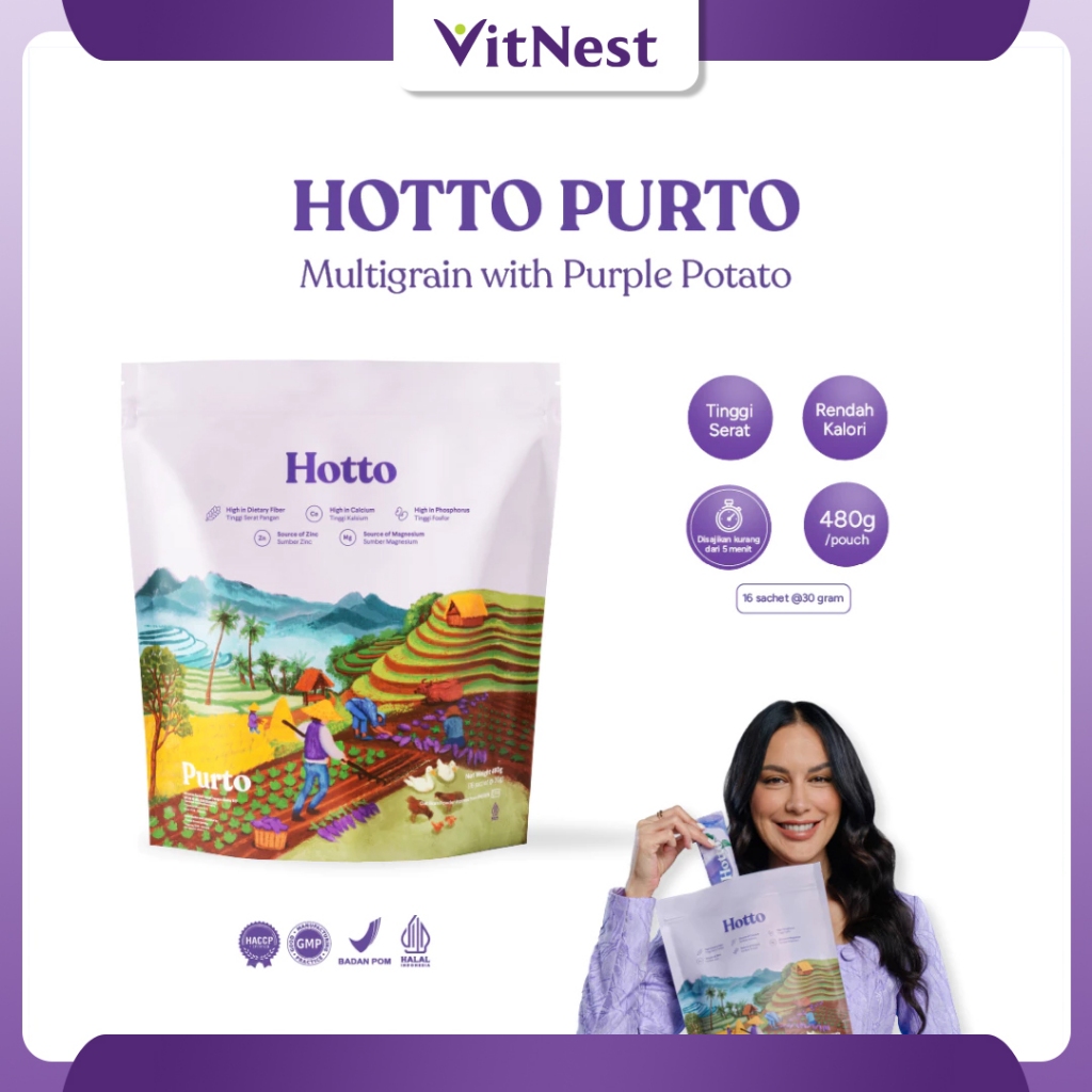 

Hotto Purto Oat Multigrain with Purple Potato Ubi Ungu Original