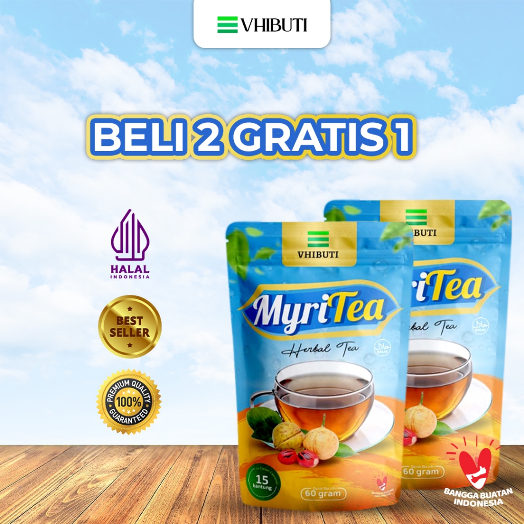 

VHIBUTI MyriTea - Teh Herbal Untuk Membantu Tidur Lebih Nyenyak Paket Beli 2 Gratis 1