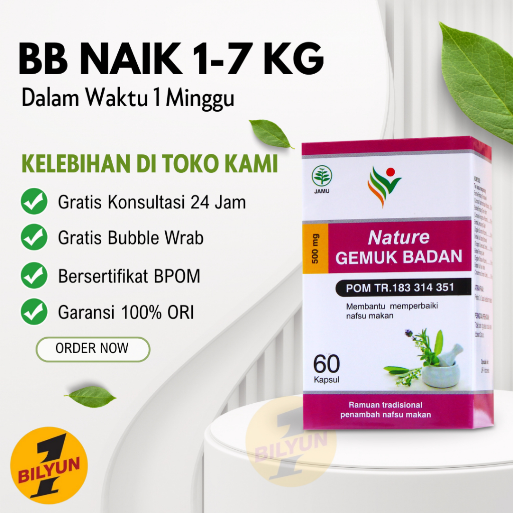 NATURE GEMUK BADAN Obat Penggemuk Badan Naik Dalam Seminggu Permanen Tanpa Efek Samping