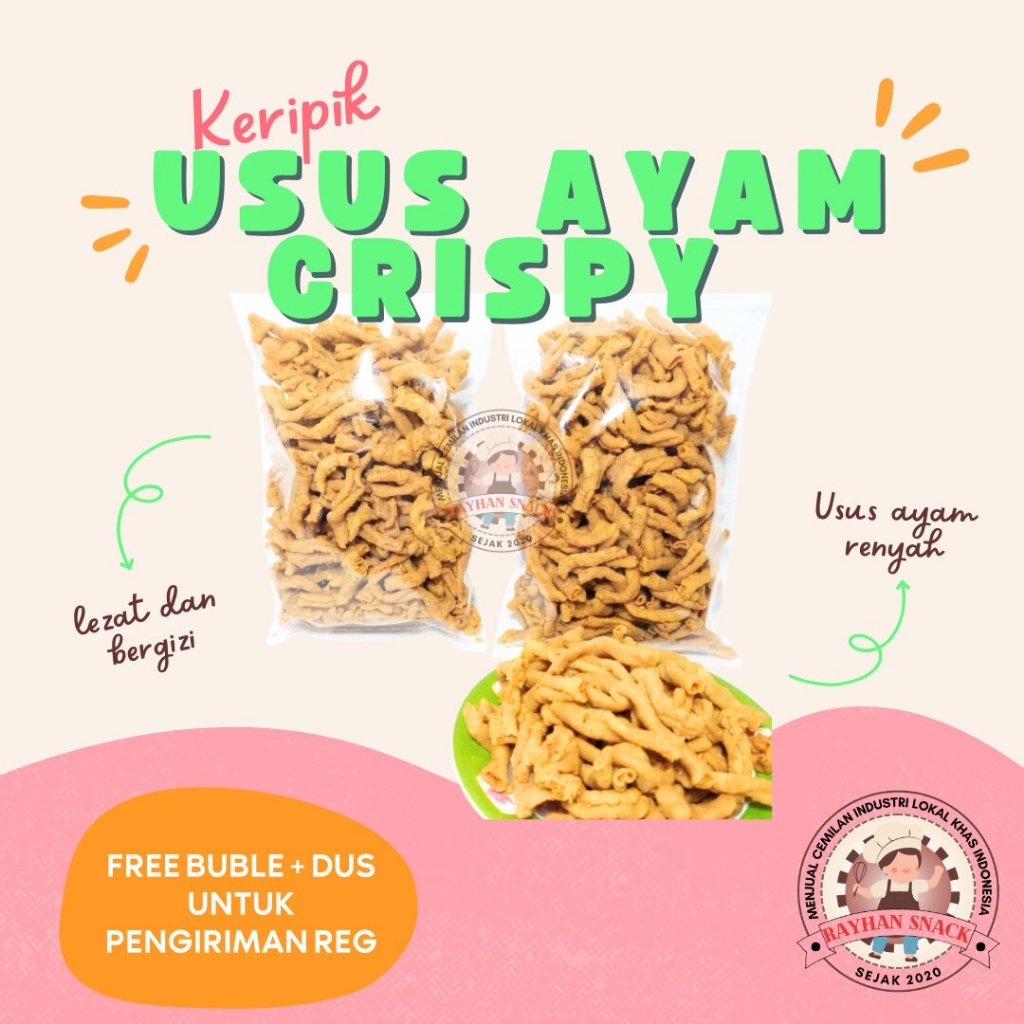 

Yang Lagi Viral Usus Crispy 100gr Keripik Usus Ayam Krispi Enak Gurih Renyah