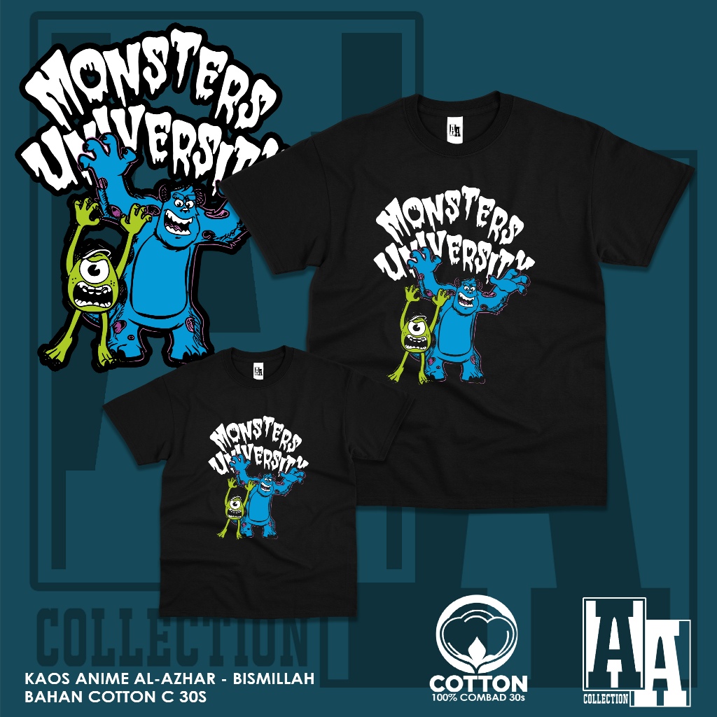 AL - AZHAR COLLECTION  | KAOS ANIME KEKINIAN KARAKTER MONSTER UNIVERSTY | COTTON COMBED 30S | KAOS P