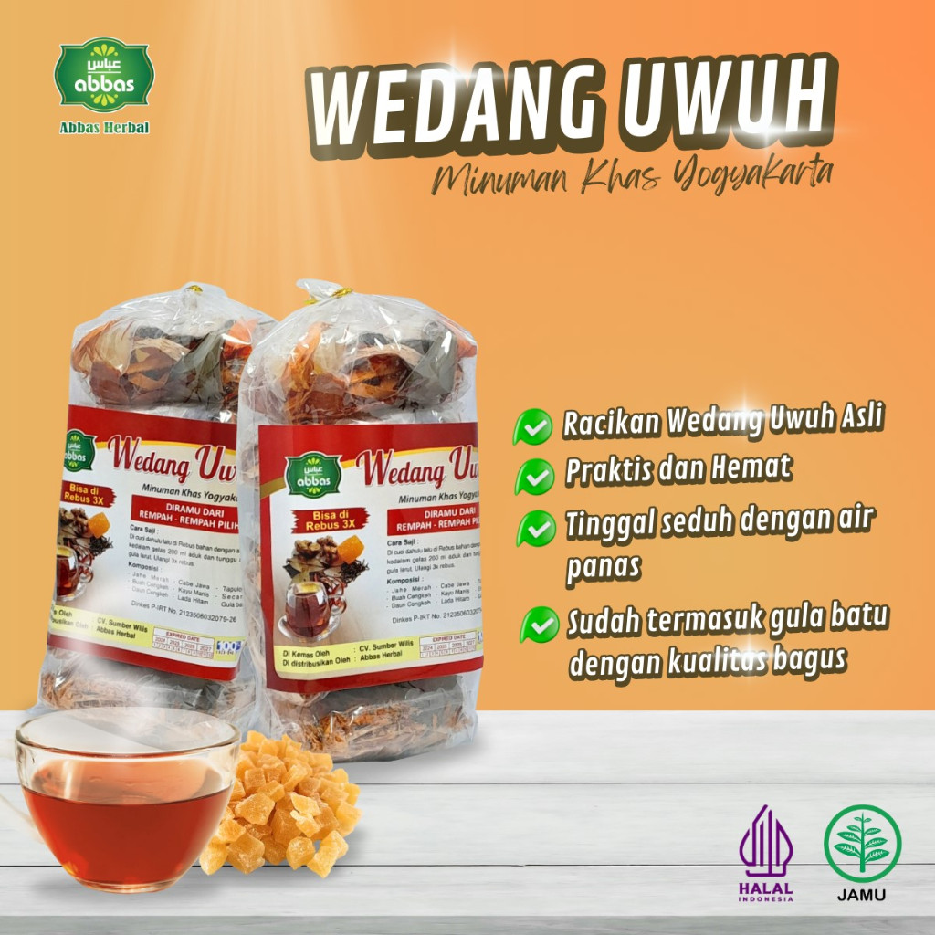 

Wedang Uwuh Komplit isi 5 pcs Plus Gula Batu Asli