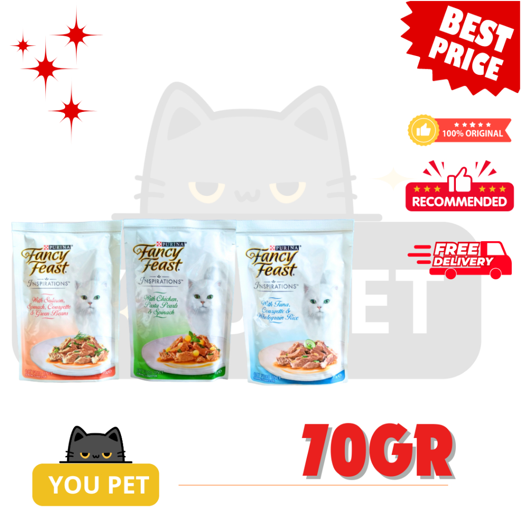 Fancy Feast Pouch Inspirations wet food 70gr makanan basah Fancy Feast