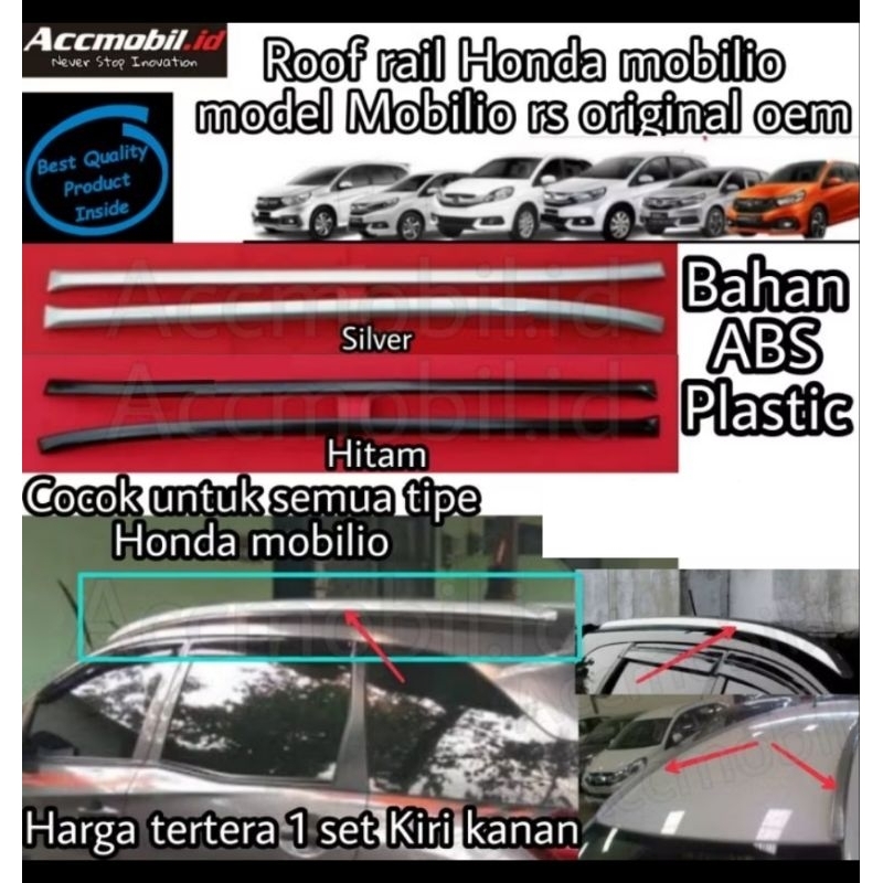Roof rail honda mobilio model mobilio rs original oem roofrail