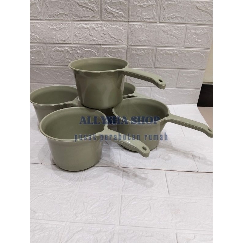 (6pcs)Gayung jumbo abu abu gayung mandi tebal plastik grosir